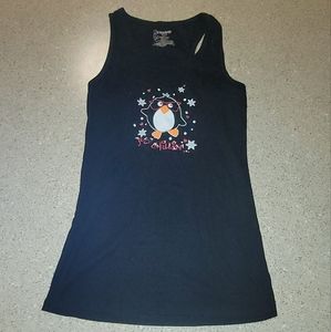 Graphic black tank top 2X